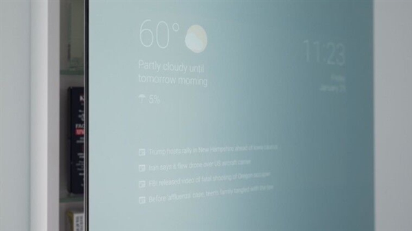 太炫酷了!谷歌工程師自制安卓浴鏡