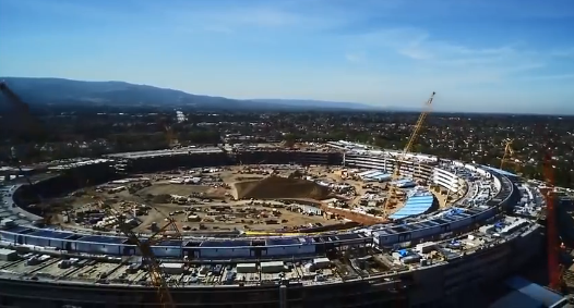 工程有條不紊 蘋果飛船總部新航拍曝光