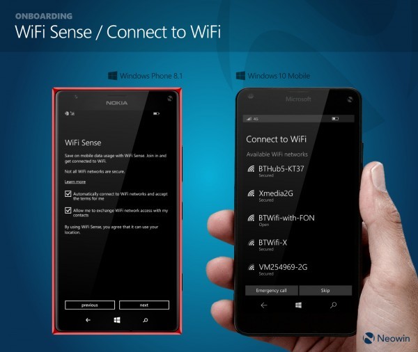 WiFi Sense/連接到WiFi