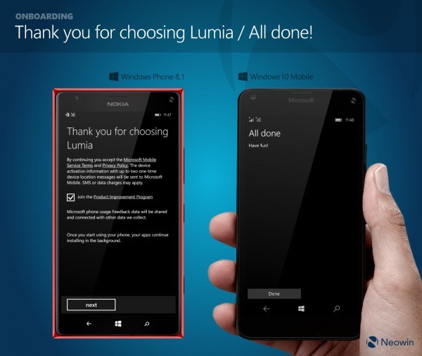 謝謝選擇Lumia/完成！