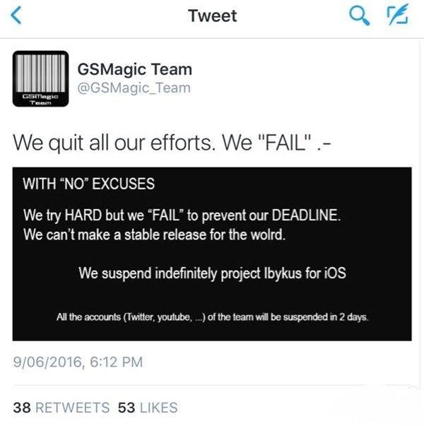 希臘越獄團(tuán)隊正式宣布放棄iOS9.3.X完美越獄