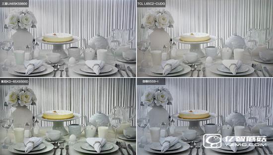 四款65智能電視畫質對比 四款65智能電視畫質對比