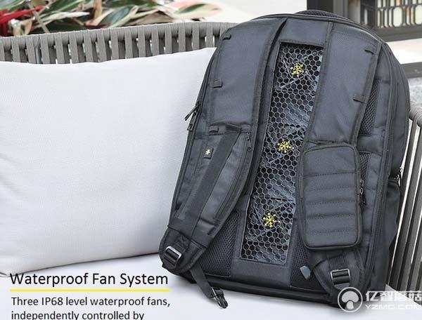 你敢背嗎?15600mAh容量的電池背包還帶仨風扇