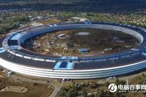 無人機航拍蘋果飛船總部大樓 明年投入使用