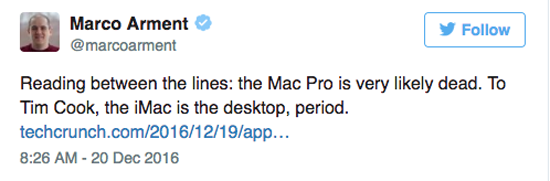 蘋果放棄Mac Pro產品？開發者證實！