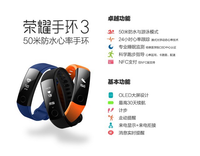 小米手環(huán)3和榮耀手環(huán)3哪個(gè)好？小米手環(huán)3和榮耀手環(huán)3對(duì)比