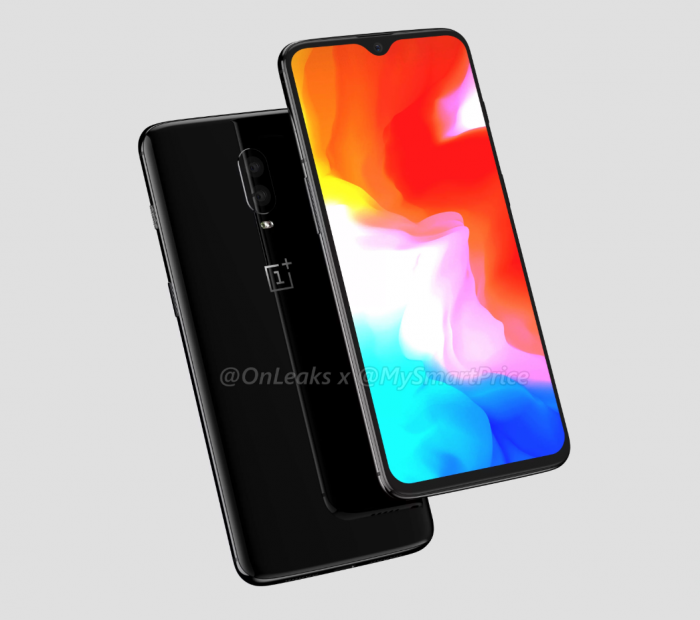 一加6T 360°渲染圖曝光:水滴劉海屏+后置三攝 無耳機插孔