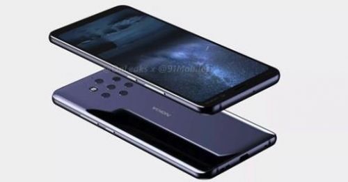 諾基亞9渲染圖曝光:驍龍845+后置五攝,加持屏下指紋