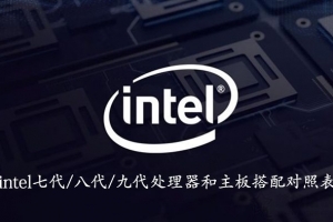 主板和CPU怎么搭配?Intel七代/八代/九代CPU和主板搭配對照表