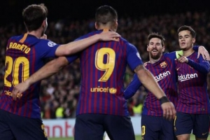 巴薩5-1晉級八強 巴薩創歐冠連續30場主場不敗紀錄