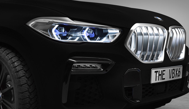 如同黑洞一般黑!世界首輛最黑材料涂裝寶馬X6公開