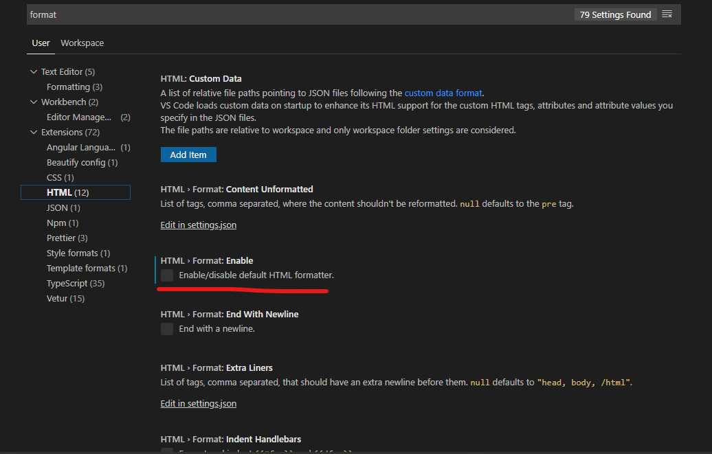 解決vscode 中保存后html自動(dòng)格式化的問(wèn)題